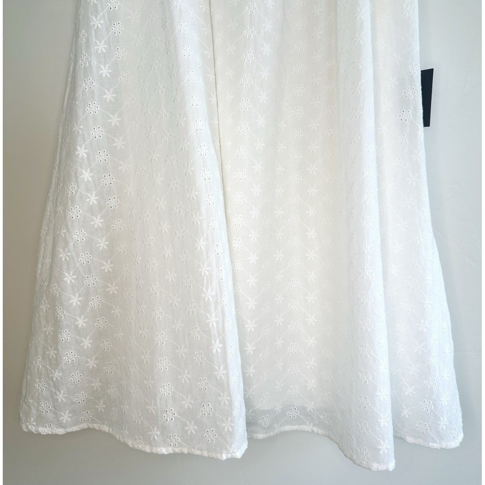 Lulus Lovely Weather White Eyelet Midi Dress L Bustier Embroidered Sundress NWT - Picture 8 of 16